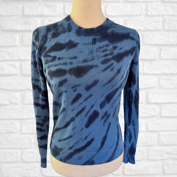 Pact Size Medium Blue Tie Dye Sweater Crewneck Women's Cotton Organic - Picture 1 of 6